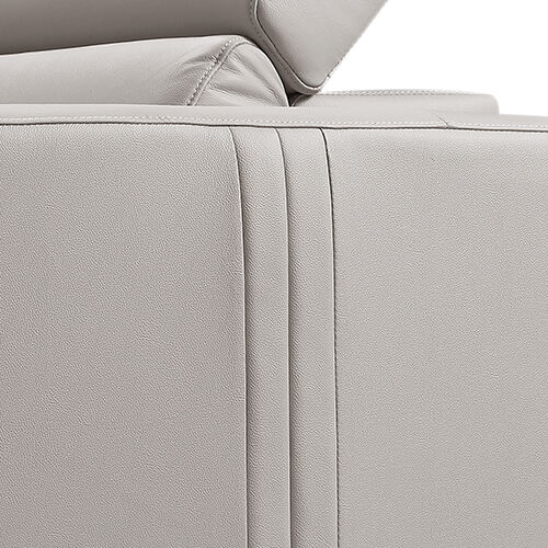 Washington Real Leather Sofa With PVC Cream Color Price
