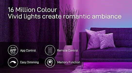 12M LED Strip Lights Rope Light for Bedroom and Home (5050 Lights Strip App with Remote Control) Price