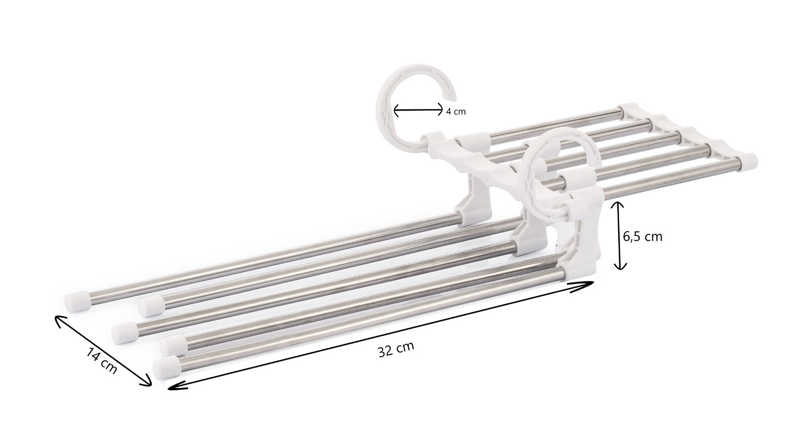 2 Pack Stainless Steel Adjustable 5 in 1 Pants Hangers Non-Slip Space Saving for Home Storage Price