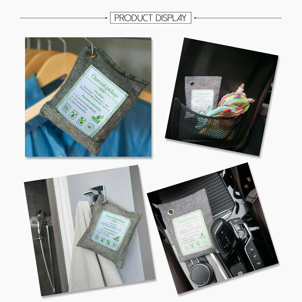 5PCS Air Purifying Bags Activated Bamboo Charcoal Freshener for Car Home Shoes 200g Price