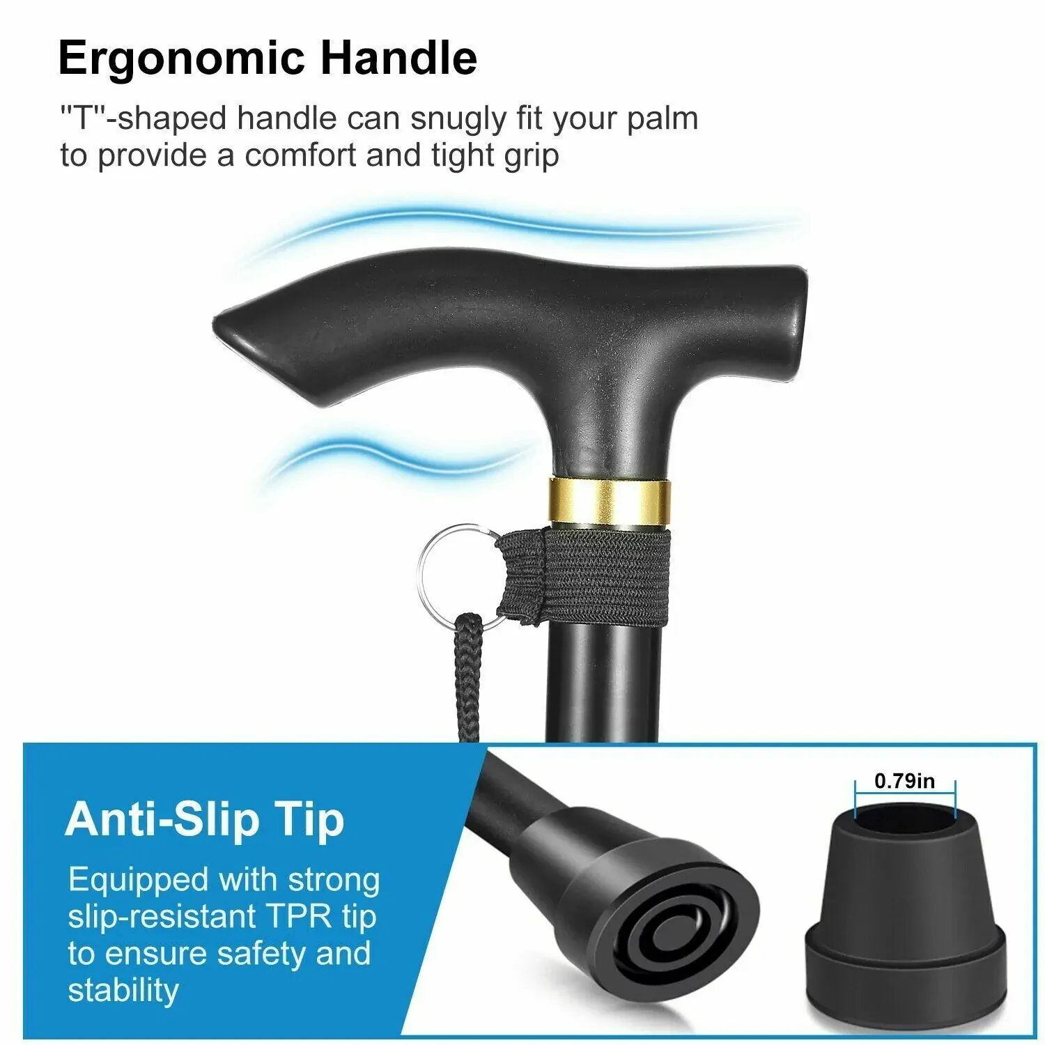 Adjustable Walking Stick Travel Retractable Hiking Folding Cane Metal Pole Price