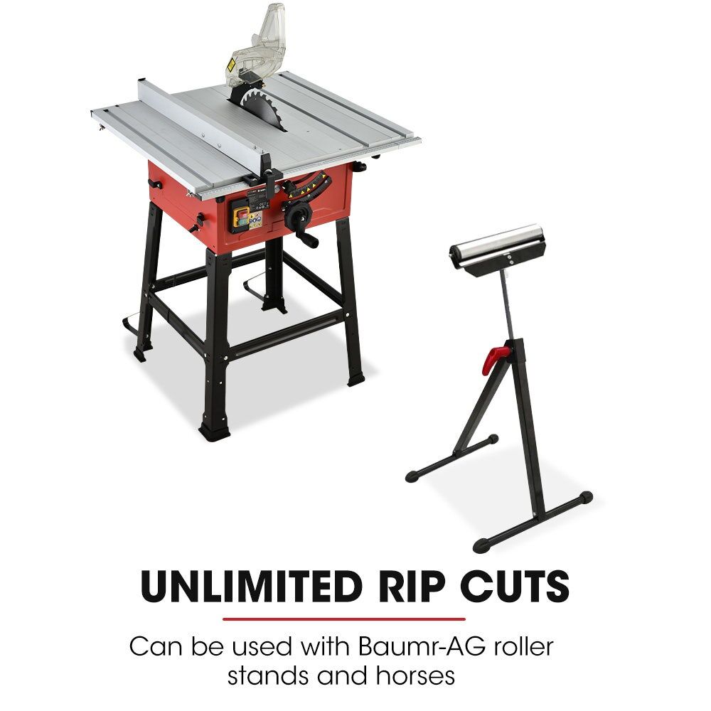 Baumr-AG 2000W 254mm Corded Table Saw with Stand, Extendable, Laser Guide Price