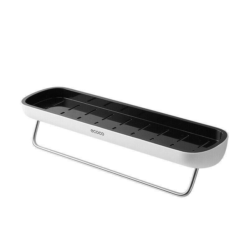 Bathroom Shelves Organizer Wall Mount Home Towel shelf Shampoo Rack With Towel Bar Storage Rack Bathroom Accessories 2xTape Only Price