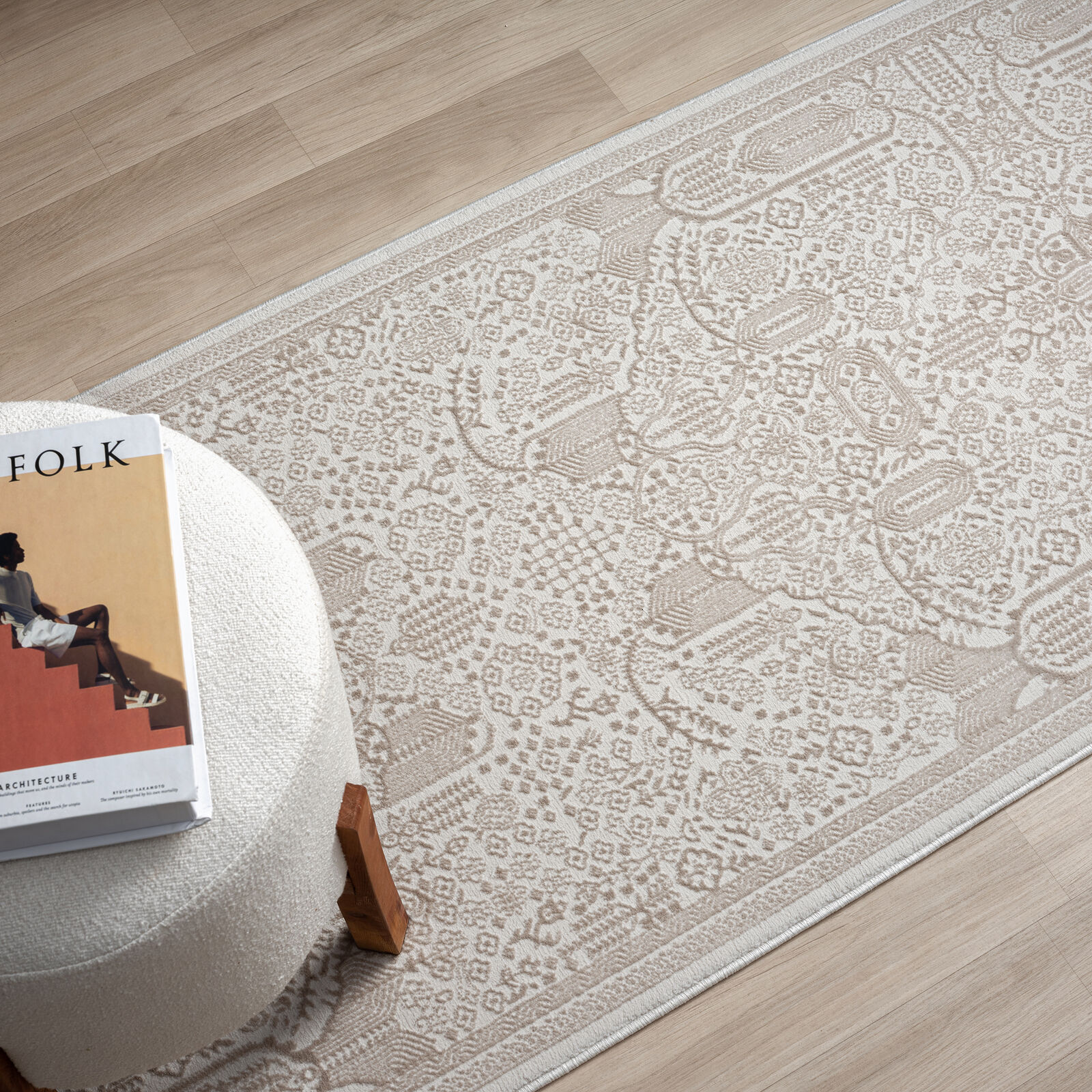 Grande Jacquard Rug - Sand - 240x330 Price