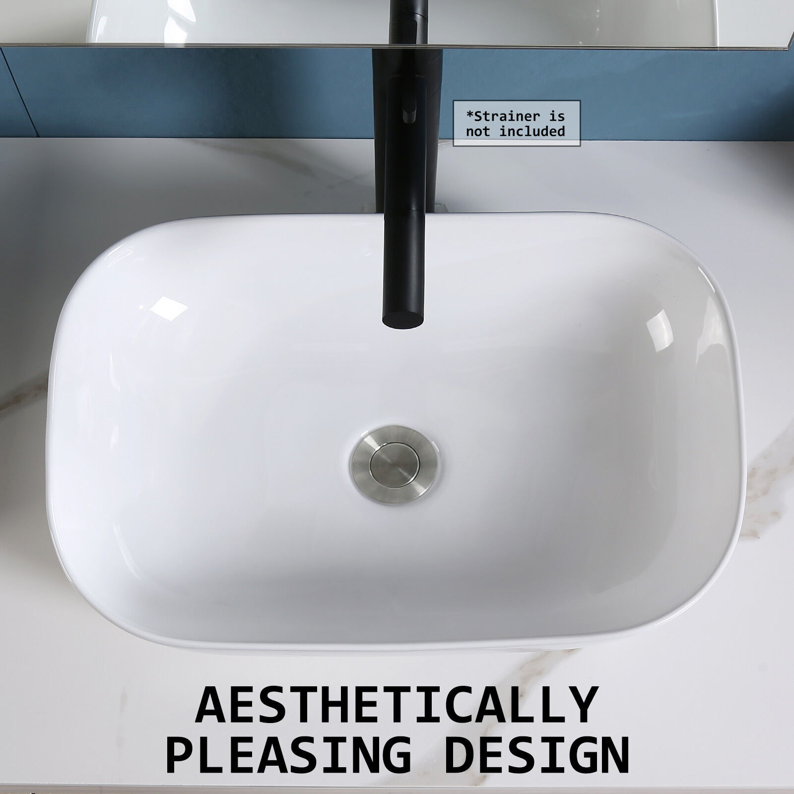 Muriel 46 x 32.5 x 12.5cm White Ceramic Bathroom Basin Vanity Sink Above Counter Top Mount Bowl Price
