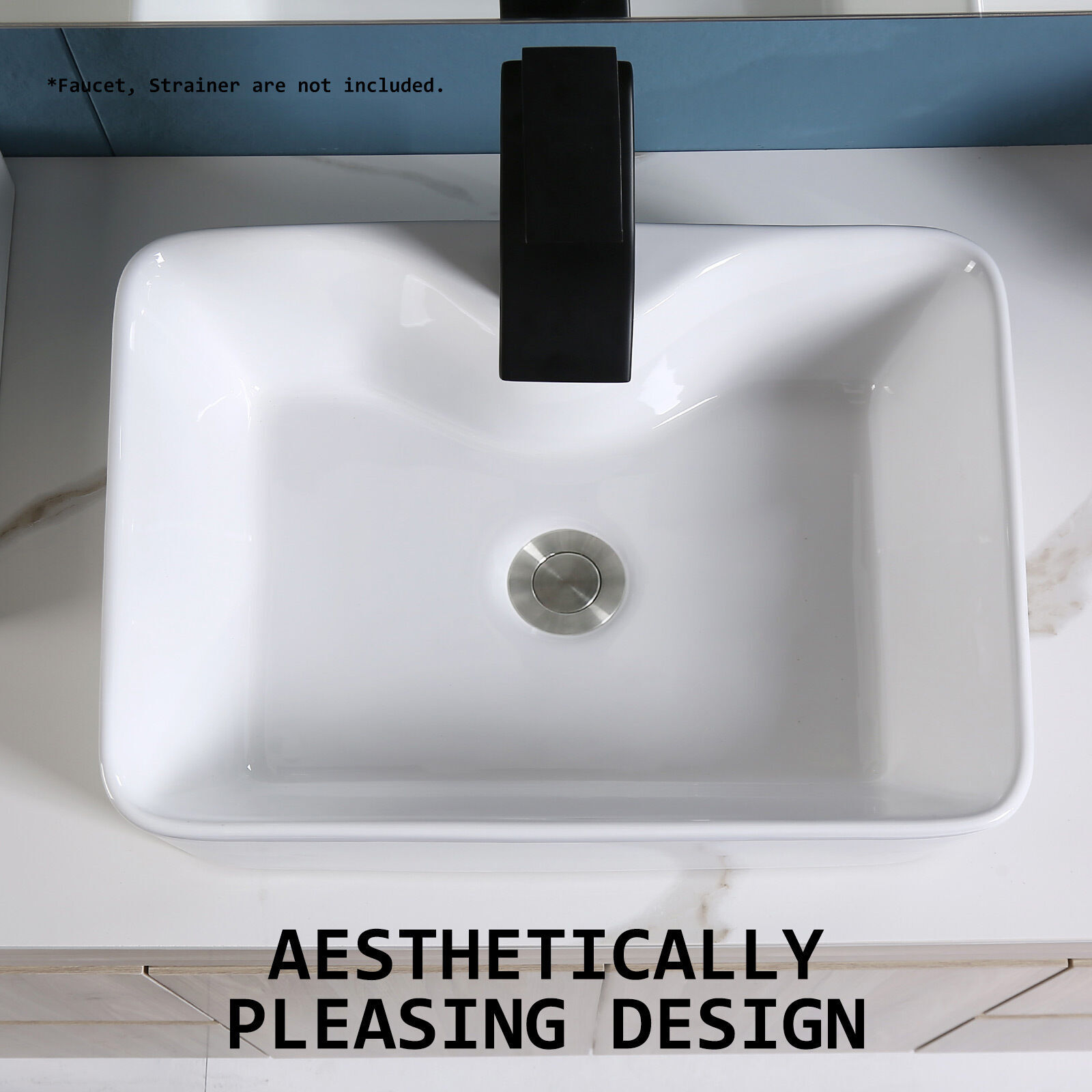 Muriel 48 x 37.5 x 13cm White Ceramic Bathroom Basin Vanity Sink Above Counter Top Mount Bowl Price
