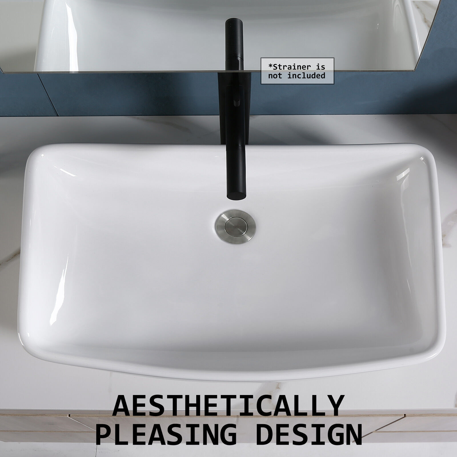 Muriel 60 x 38x 12cm White Ceramic Bathroom Basin Vanity Sink Above Counter Top Mount Bowl Price