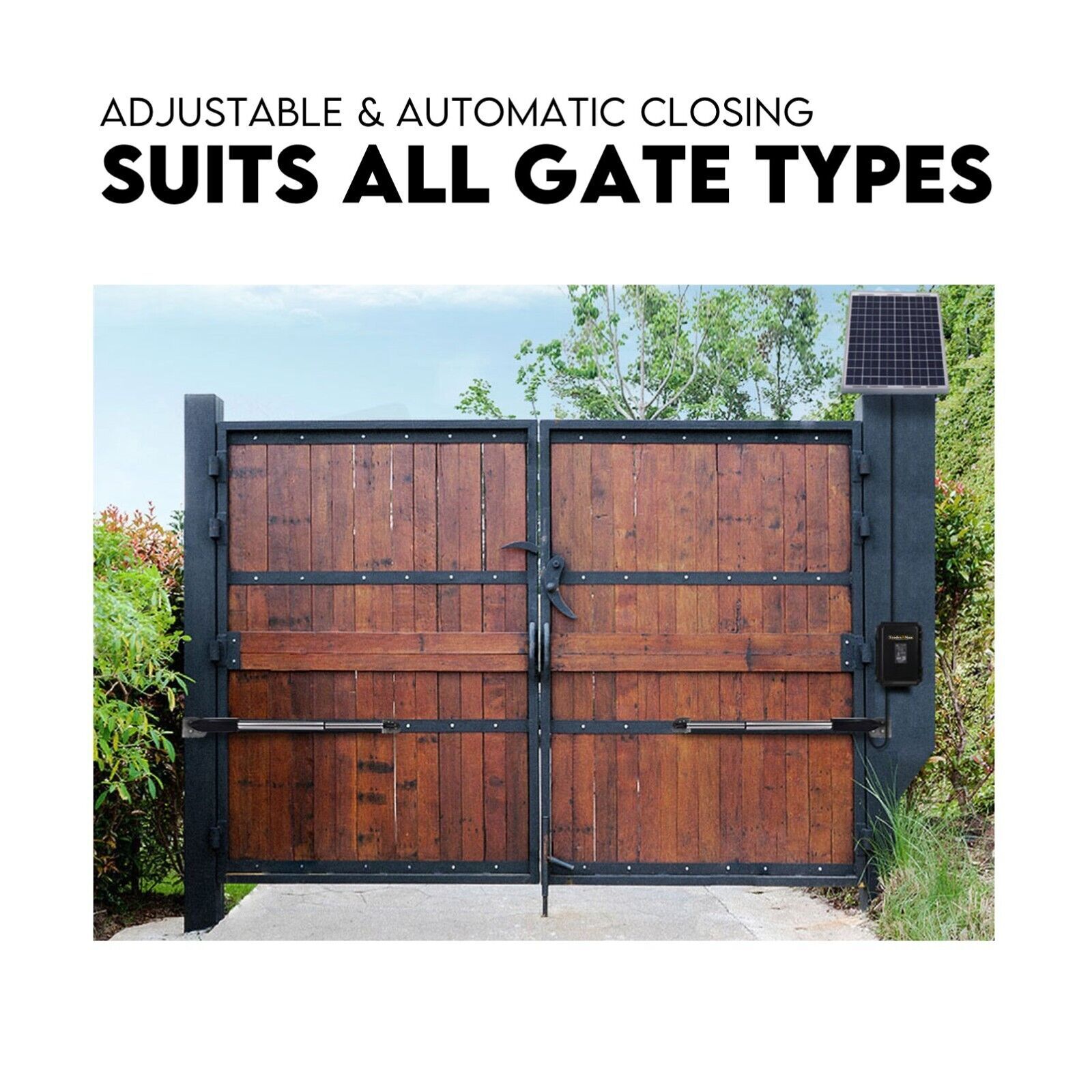 Double Swing Gate Opener Automatic Full Solar Power Kit Remote Control Price