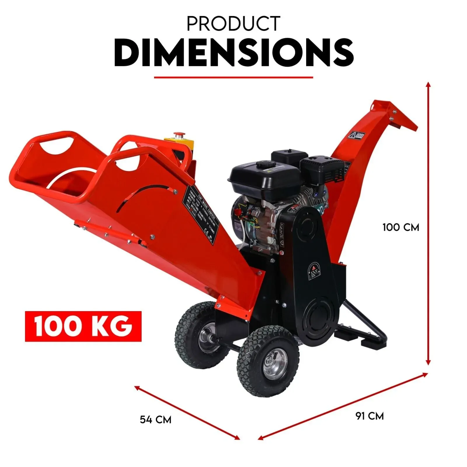 7HP Wood Chipper Self Feeding Shredder Mulcher Machine Petrol Garden Portable Price