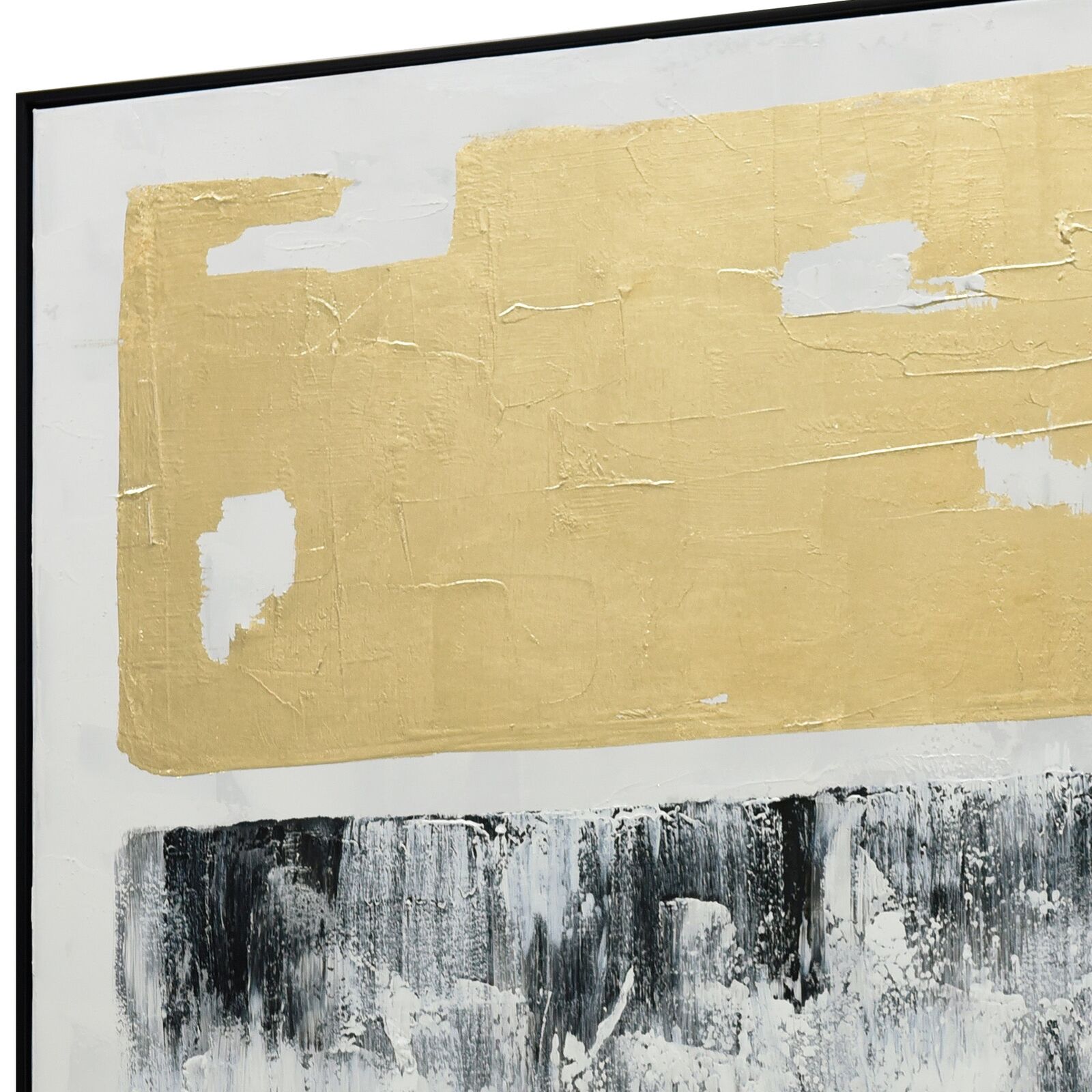 120X120cm Tonal Trilogy Black Framed Hand Painted Canvas Wall Art Price