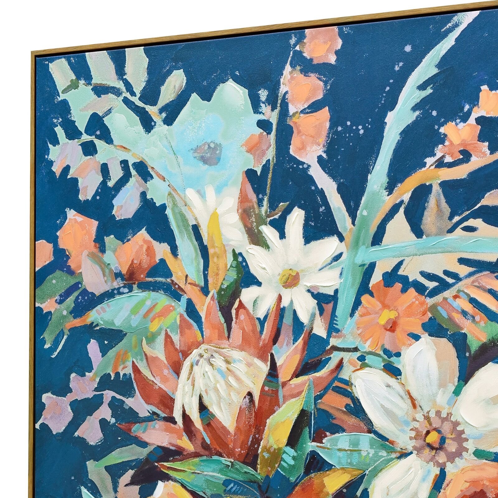 90X120cm Austral Flora Dark Wood Framed Canvas Wall Art Price