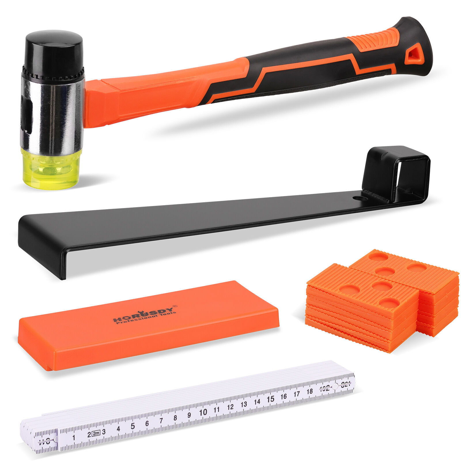 HORUSDY 48Pc Laminate Wood Flooring Installation Kit Tapping Block Rubber Mallet Price