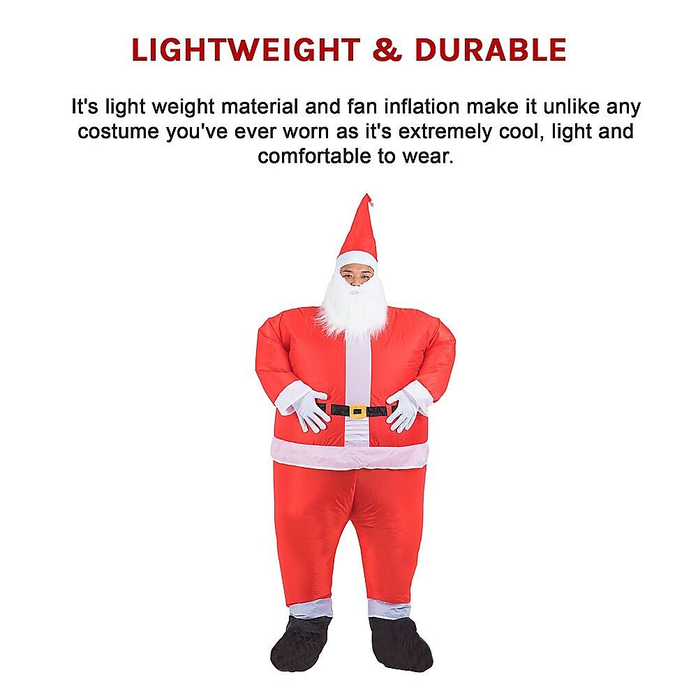 SANTA Fancy Dress Inflatable Suit -Fan Operated Costume Price