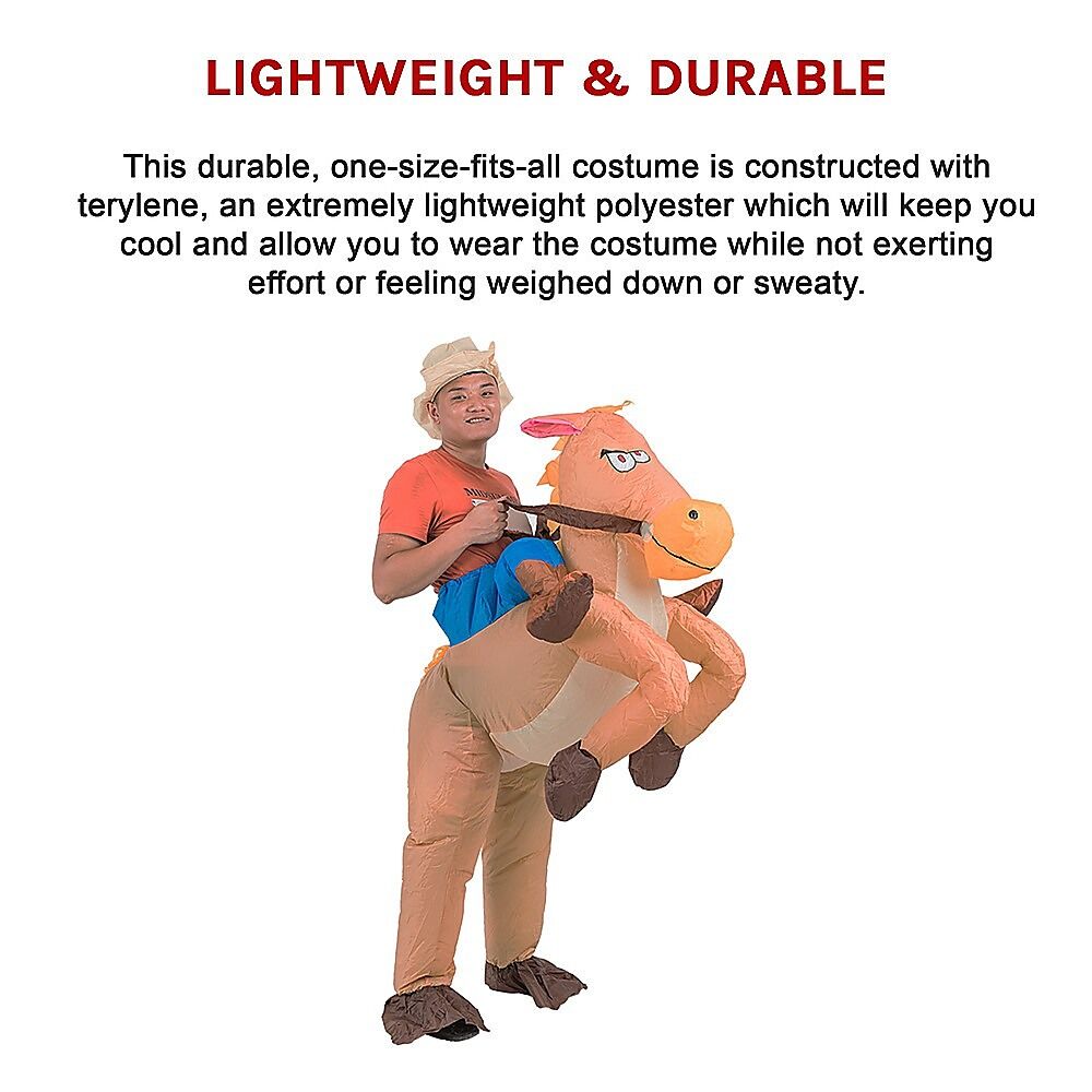 COWBOY Fancy Dress Inflatable Suit -Fan Operated Costume Price