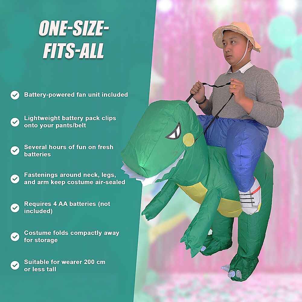 DINO Fancy Dress Inflatable Suit -Fan Operated Costume Price