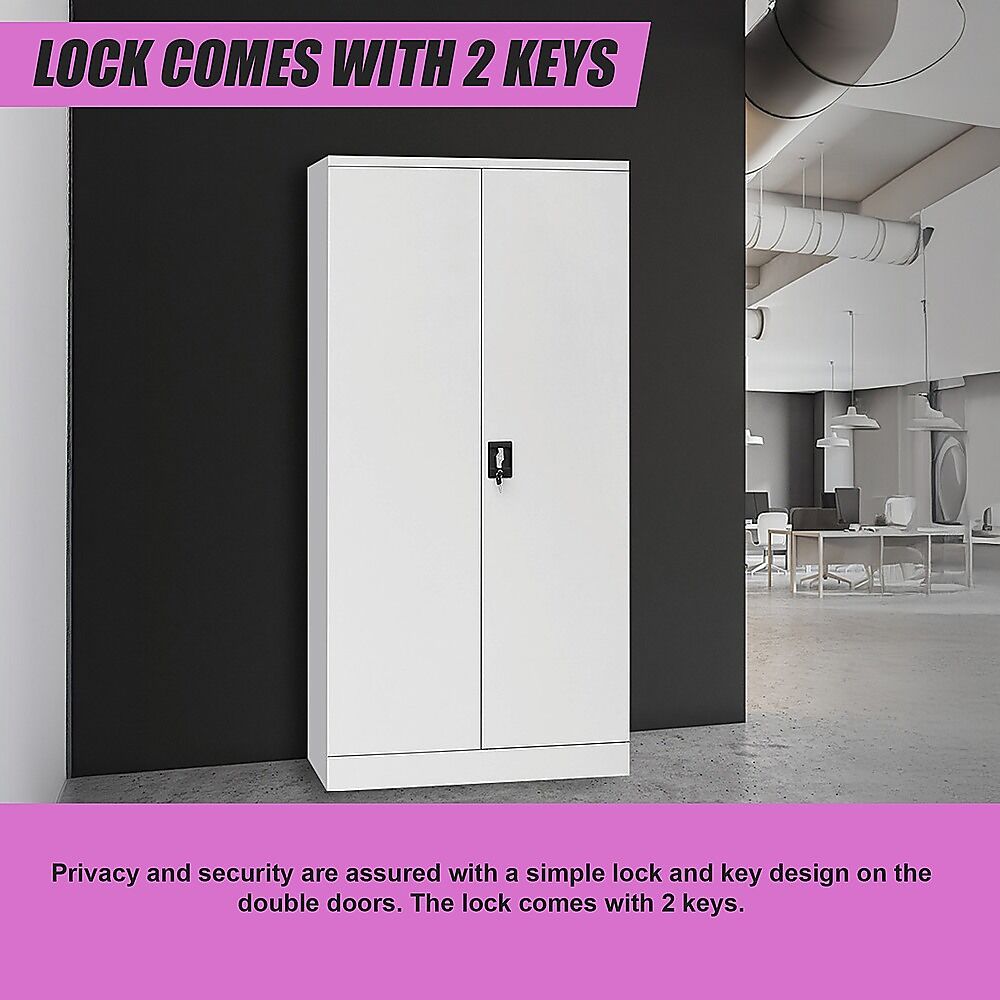 Two-Door Shelf Office Gym Filing Storage Locker Cabinet Safe Price