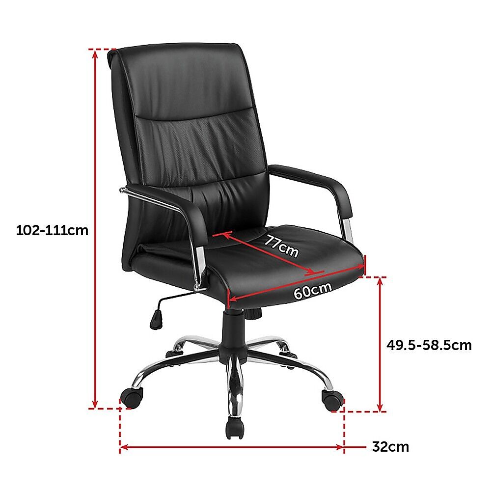 PU Leather Office Chair Executive Padded Black Price