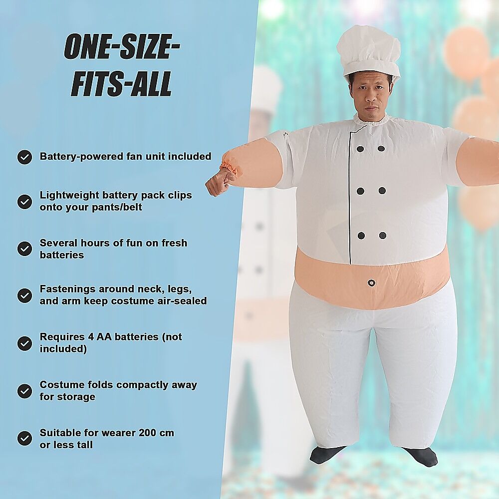 CHEF Fancy Dress Inflatable Suit -Fan Operated Costume Price