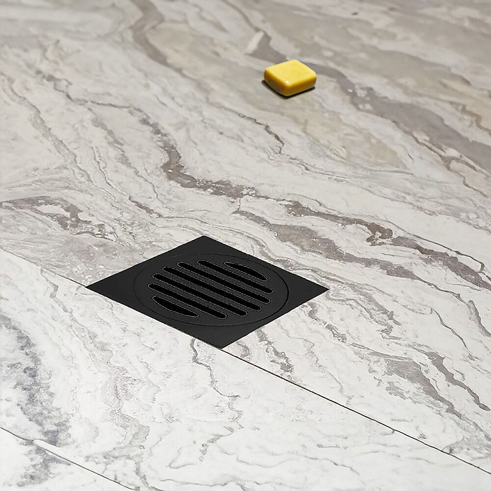 Square Black Floor Grate Drain 110 mm Full Brass Construction Price