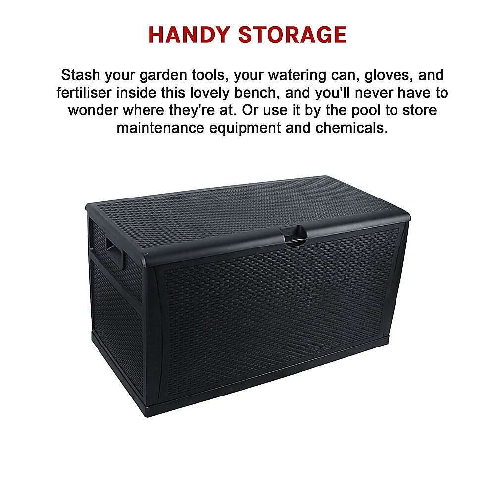Patio Deck Box Outdoor Storage Plastic Bench Box 450 Litre Price
