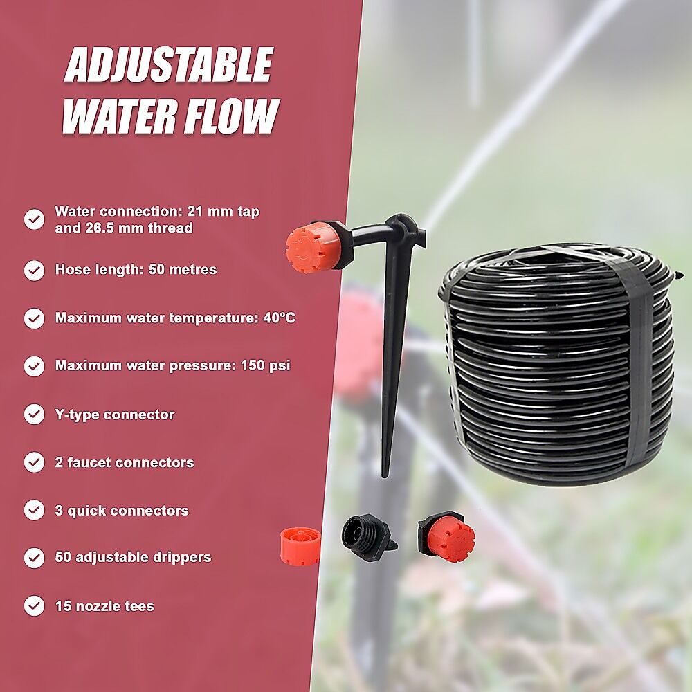 50M Hose Garden Irrigation System Plant Watering DIY Micro Drip Kits Price