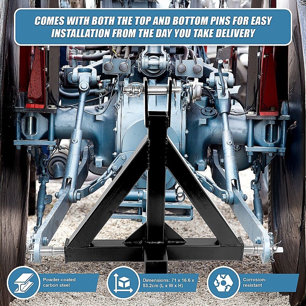 Heavy Duty Steel 3 Point 2" Trailer Hitch Receiver Tow Drawbar For Cat 1 Tractor Price