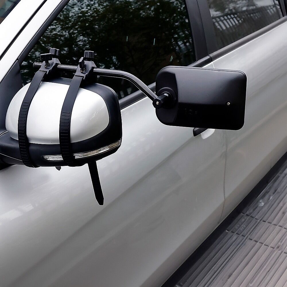 2x Towing Mirrors Pair Clip on Multi Fit Clamp On Towing Caravan 4X4 Trailer Price