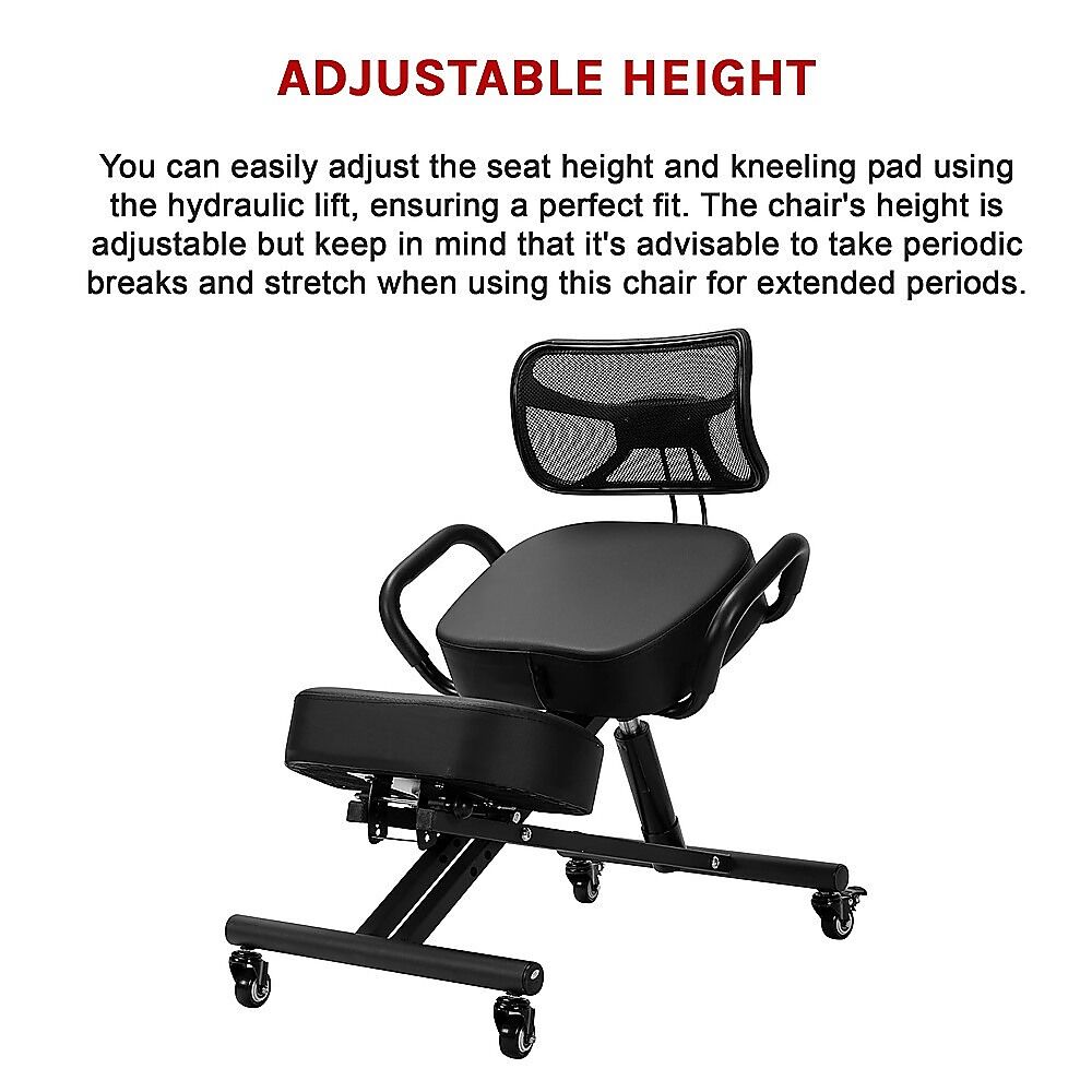 Ergonomic Kneeling Posture Chair with Backrest Adjustable Height and Casters Price