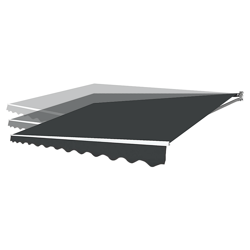 Outdoor Folding Arm Awning Retractable Sunshade Canopy Grey 5.0m x 3.0m Price