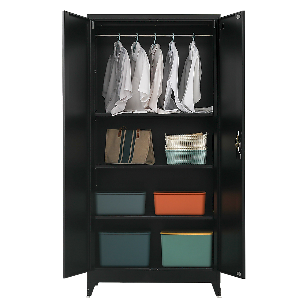 Two-Door Metal Cabinet Shelf Storage for Home Office Gym Price