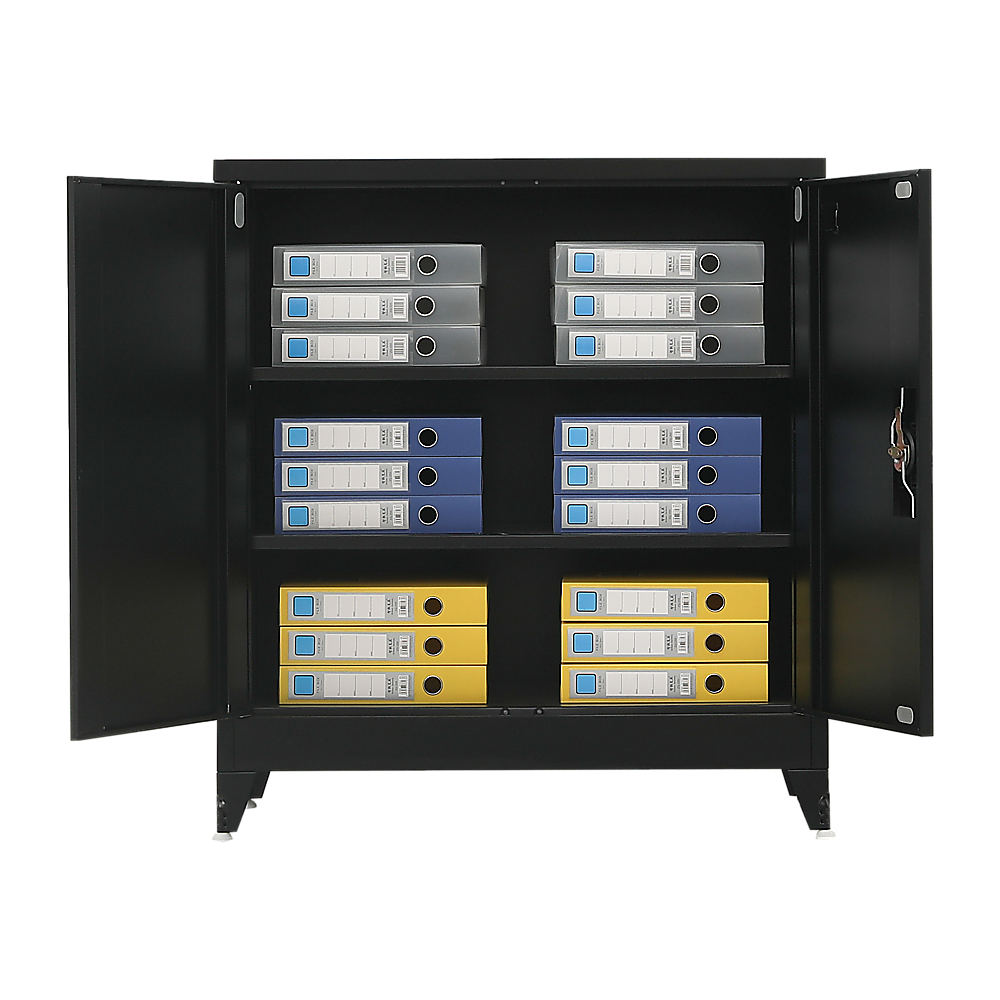 Two-Door Metal Short Cabinet Shelf Storage for Home Office Gym Price