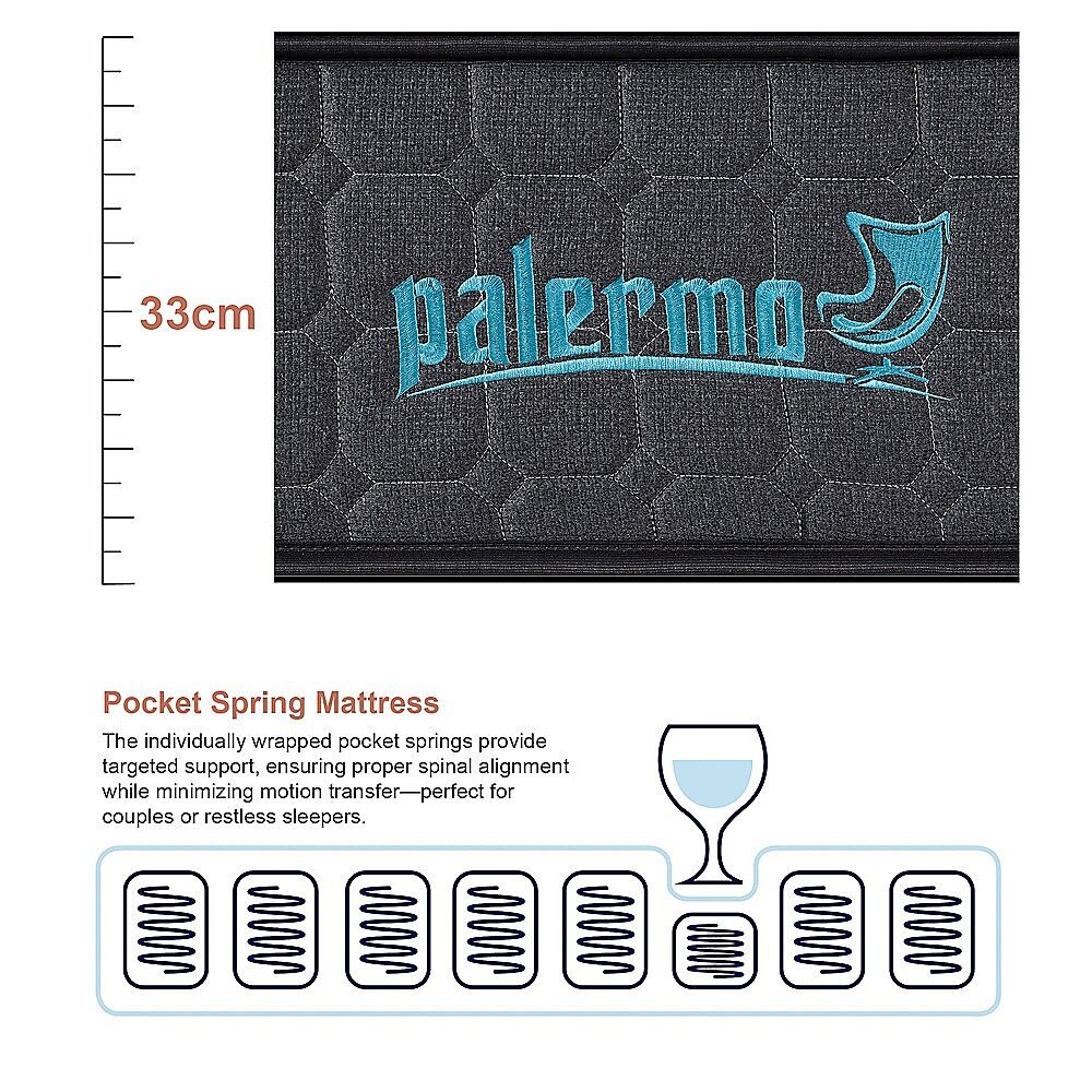 Mattress Double Euro Top Pocket Spring Motion Isolation CertiPUR-US Certified Price