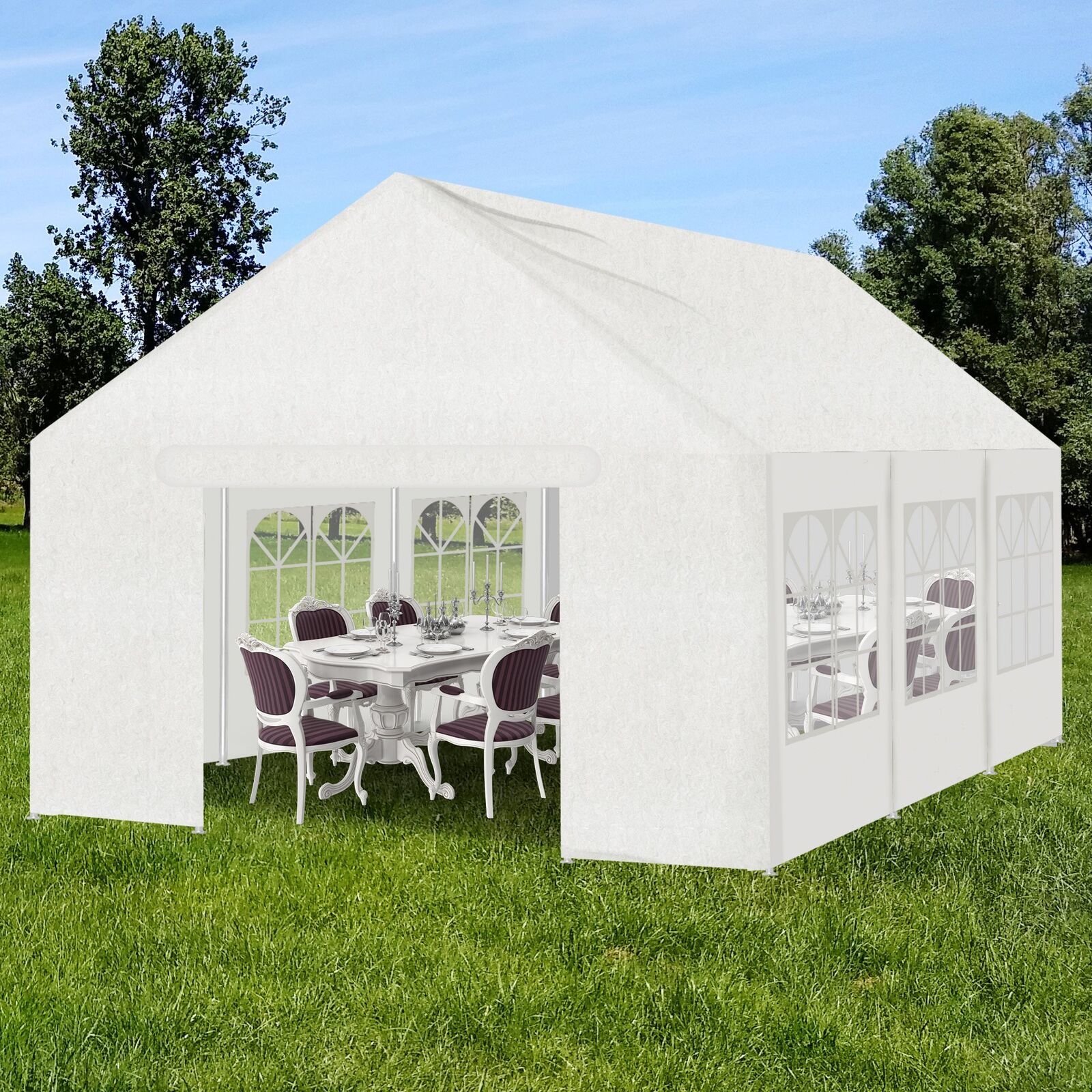 Wallaroo 6x6m Outdoor Event Marquee Gazebo Party Wedding Tent - White Price
