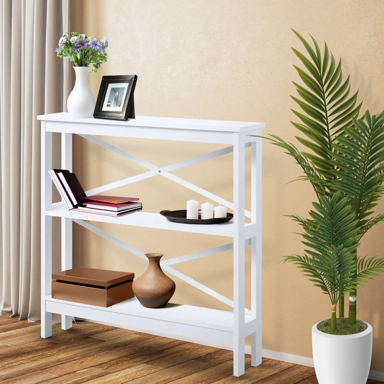 Sarantino Faustine Thin Cross Console Table Price