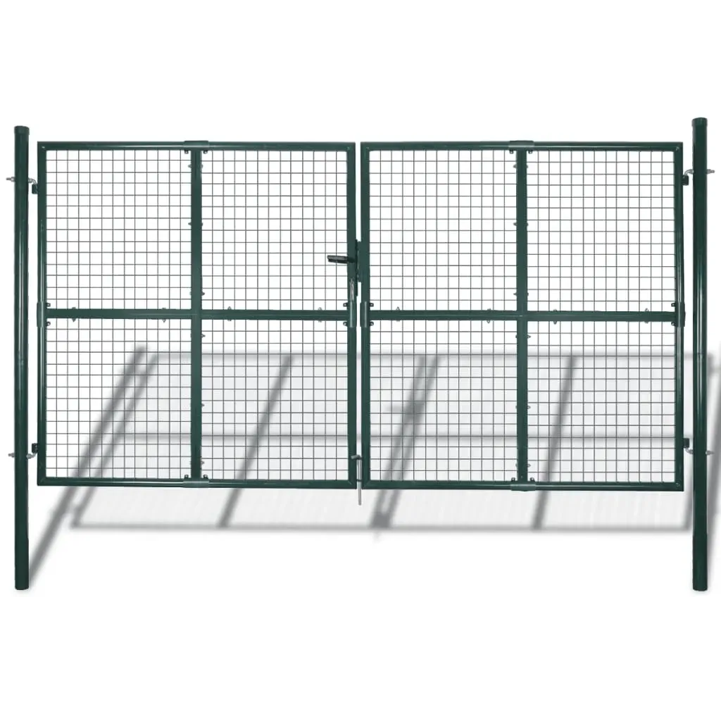 Fence Gate Powder-Coated Steel 306 x 200 cm Fence Gate Powder-Coated Steel 306 x 200 cm