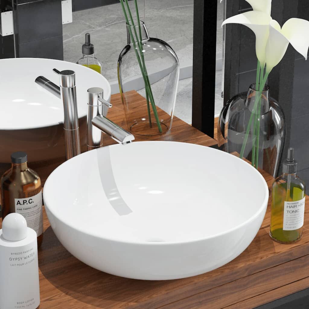Basin Round Ceramic White 41.5x13.5 cm Basin Round Ceramic White 41.5x13.5 cm