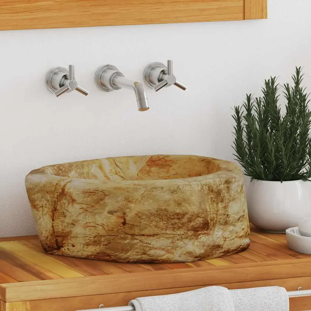Sink 45x35x15 cm Fossil Stone Cream Sink 45x35x15 cm Fossil Stone Cream