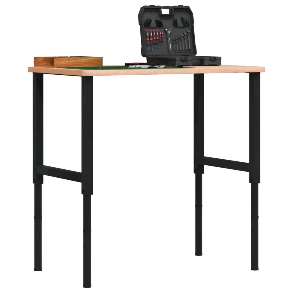 Adjustable Work Bench Frames 2 pcs Metal 55x(69-95.5) cm Black Adjustable Work Bench Frames 2 pcs Metal 55x(69-95.5) cm Black