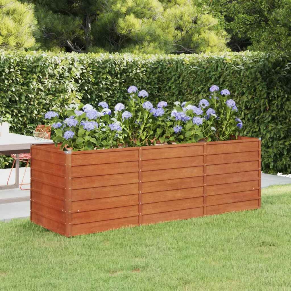 Garden Raised Bed Rusty 240x80x77 cm Corten Steel Garden Raised Bed Rusty 240x80x77 cm Corten Steel