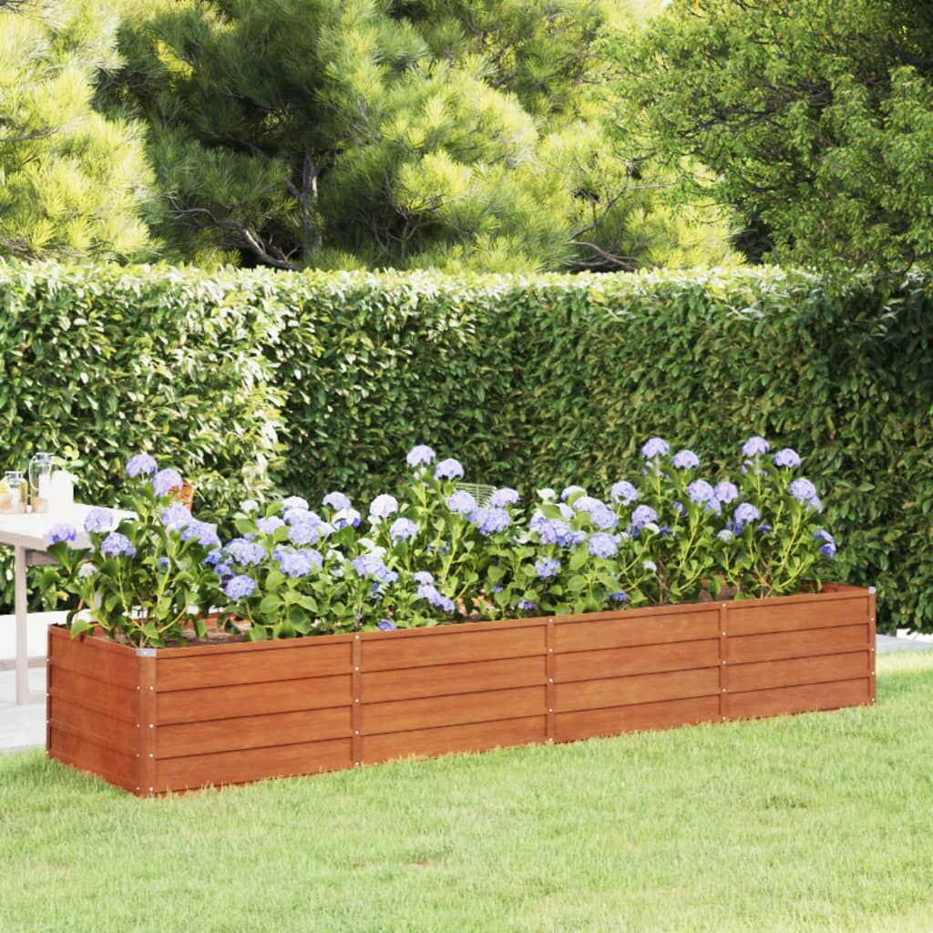 Garden Raised Bed Rusty 320x80x45 cm Corten Steel Garden Raised Bed Rusty 320x80x45 cm Corten Steel