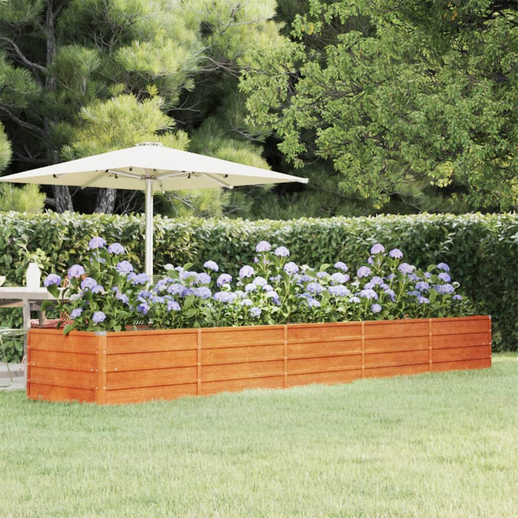 Garden Raised Bed Rusty 400x80x45 cm Corten Steel Garden Raised Bed Rusty 400x80x45 cm Corten Steel
