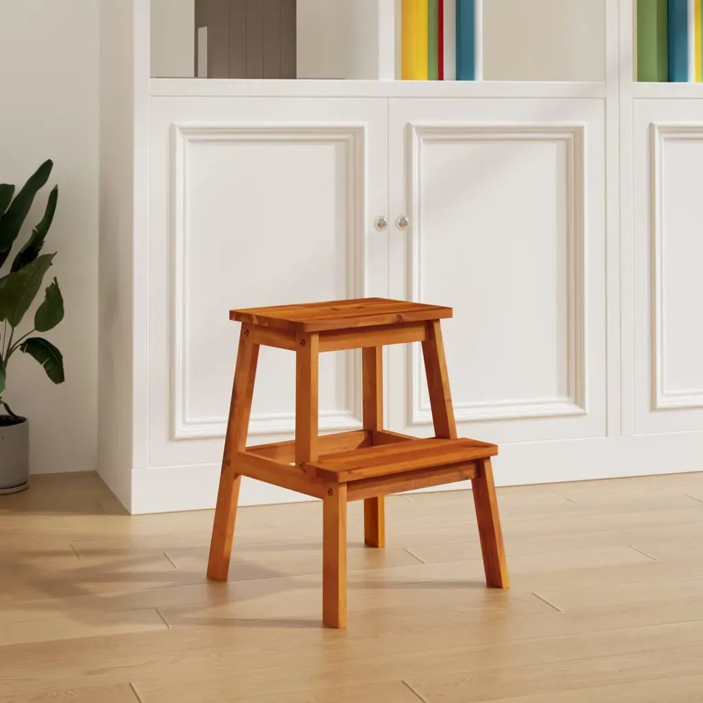 2 Step Stool 40x38x50 cm Solid Wood Acacia 2 Step Stool 40x38x50 cm Solid Wood Acacia