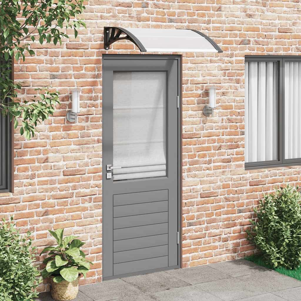 Door Canopy Black and Transparent 80x75 cm Polycarbonate Door Canopy Black and Transparent 80x75 cm Polycarbonate