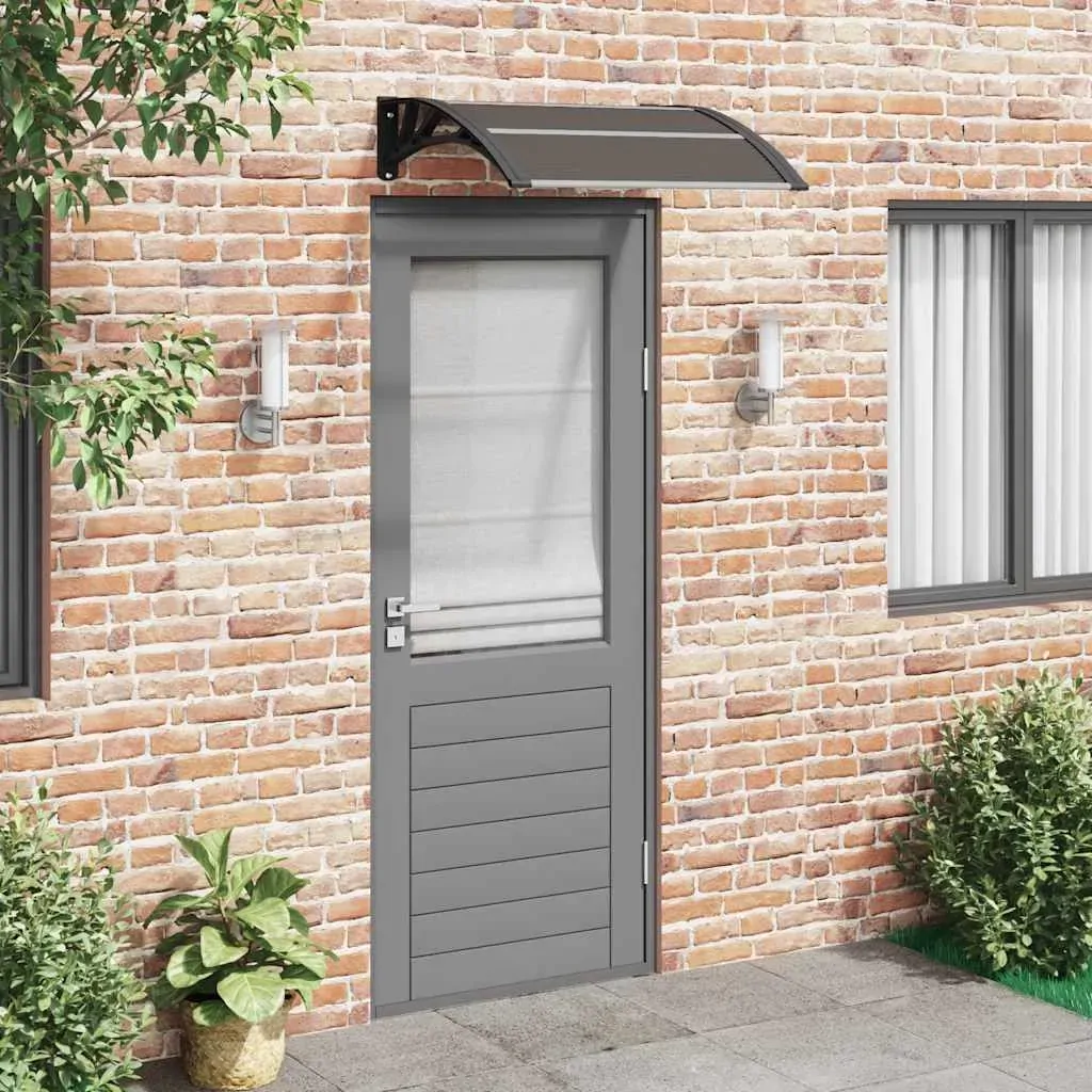 Door Canopy Black 80x75 cm Polycarbonate Door Canopy Black 80x75 cm Polycarbonate