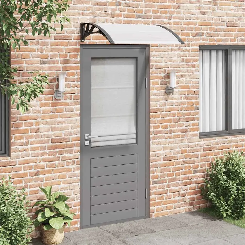 Door Canopy Black and Transparent 100x75 cm Polycarbonate Door Canopy Black and Transparent 100x75 cm Polycarbonate
