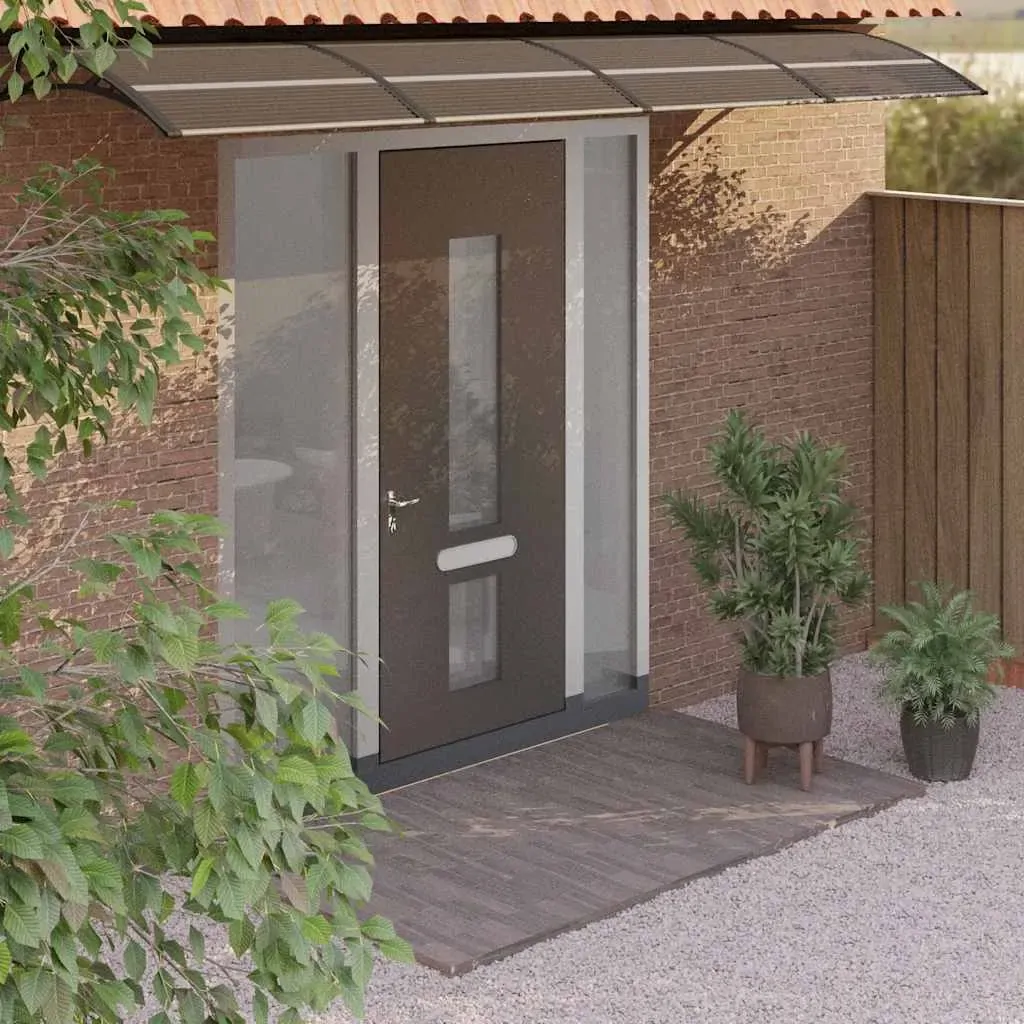 Door Canopy Black 350x75 cm Polycarbonate Door Canopy Black 350x75 cm Polycarbonate