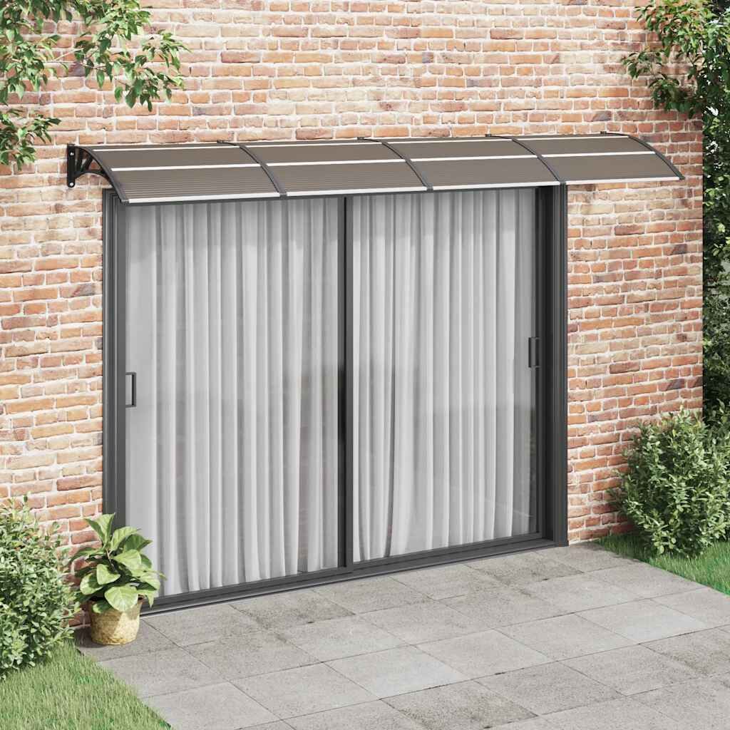 Door Canopy Black 350x100 cm Polycarbonate Door Canopy Black 350x100 cm Polycarbonate