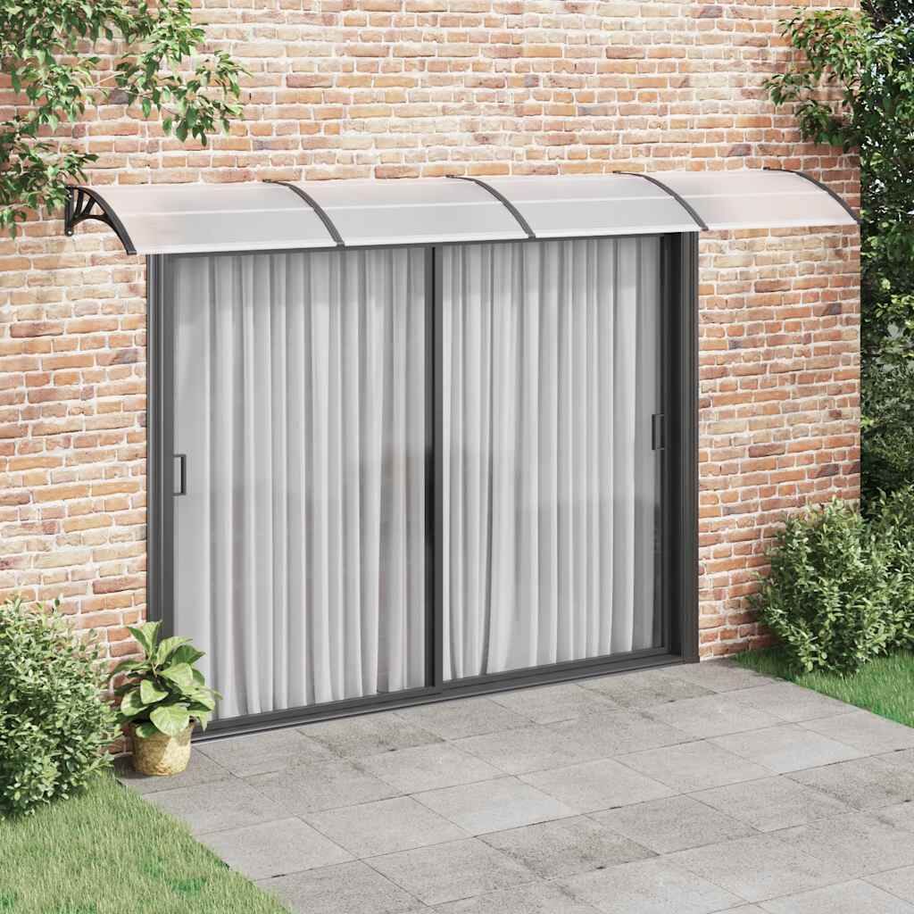 Door Canopy Black and Transparent 400x75 cm Polycarbonate Door Canopy Black and Transparent 400x75 cm Polycarbonate