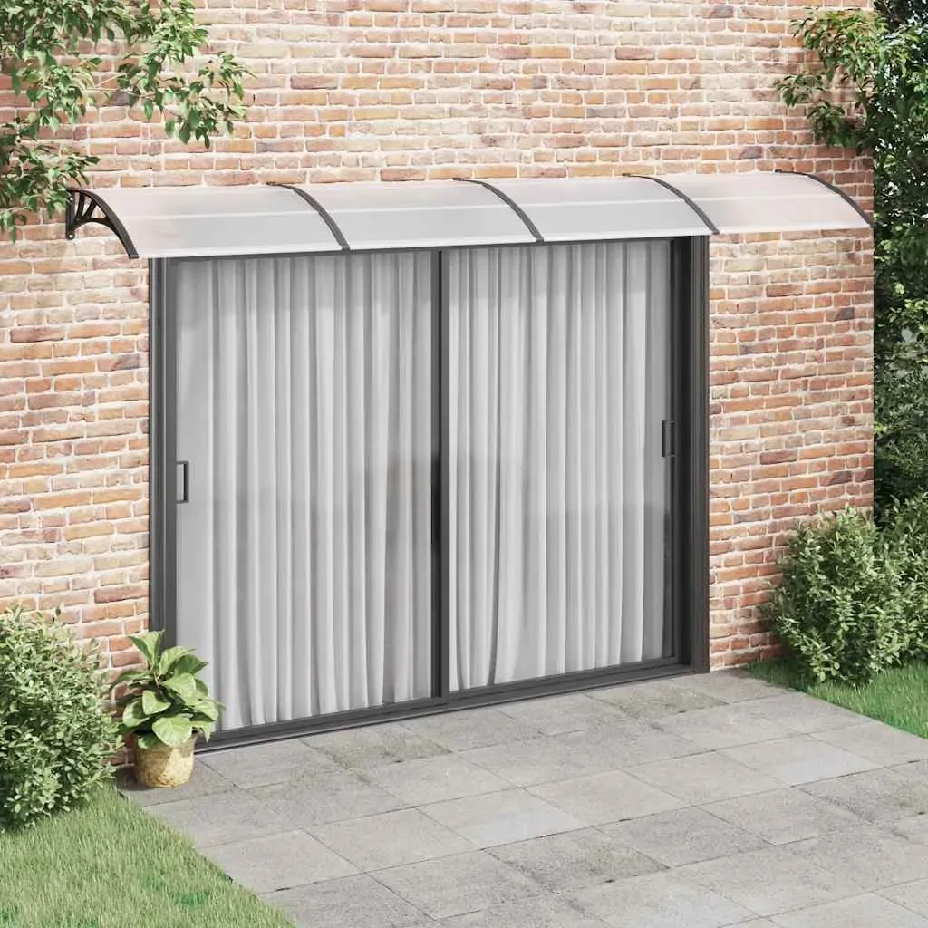 Door Canopy Black 400x100 cm Polycarbonate Door Canopy Black 400x100 cm Polycarbonate