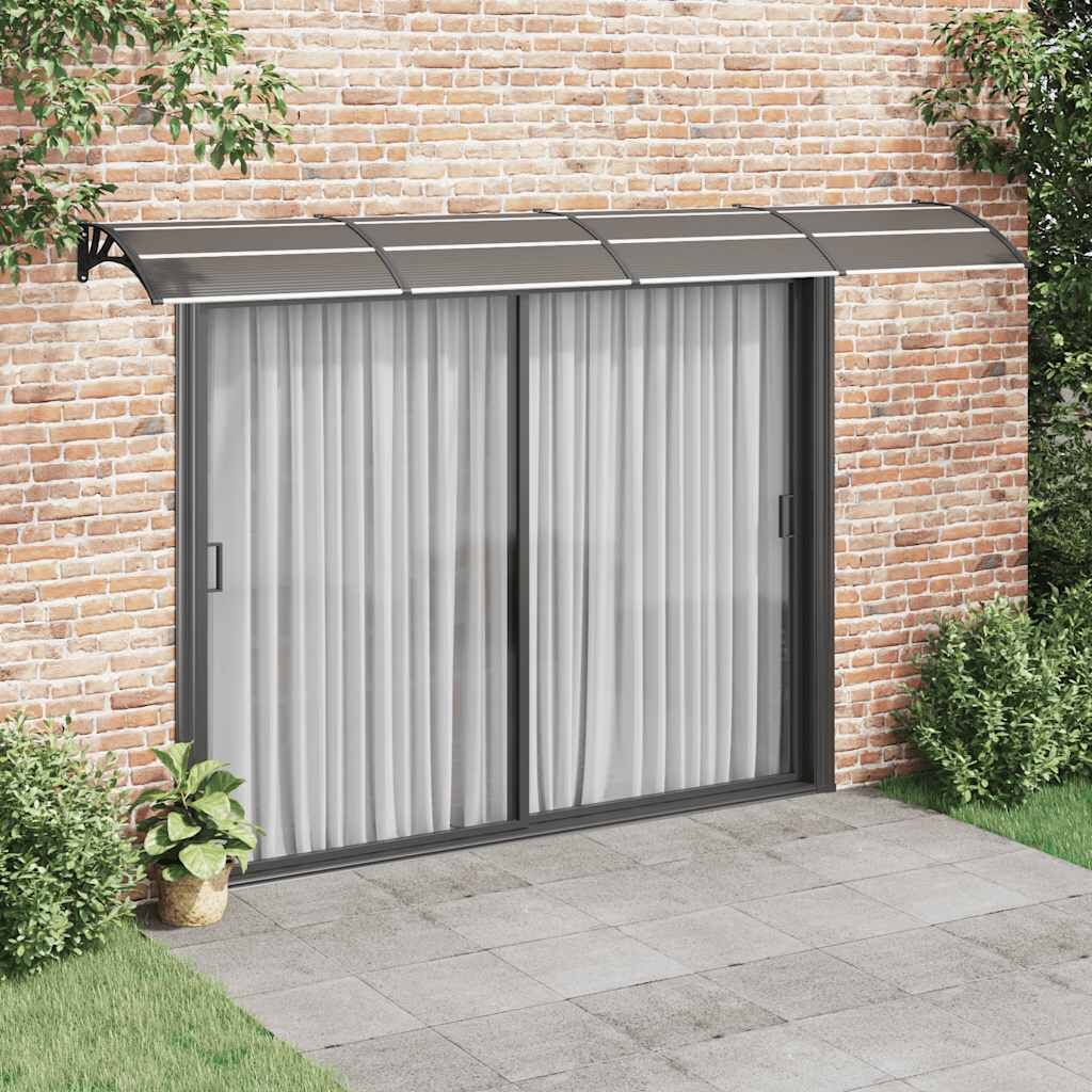 Door Canopy Black 400x100 cm Polycarbonate Door Canopy Black 400x100 cm Polycarbonate